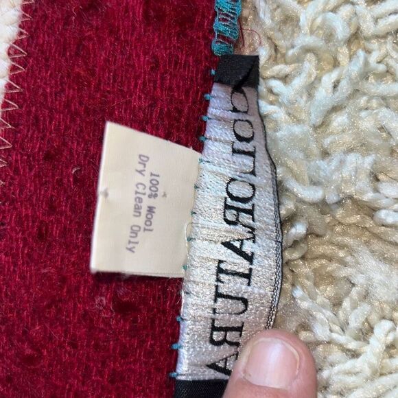 Beautiful Vintage Coloratura Southwest Wool Scarf Aztec Made in the USA  6ft - Picture 7 of 14